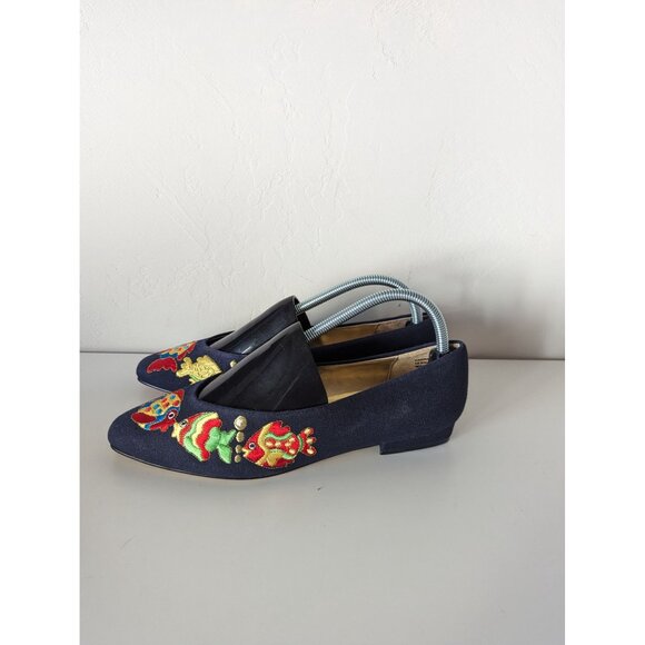 Vintage Amanda Emma Embroidered Kissing Fish Vibrant Design 9.5M - Picture 3 of 9